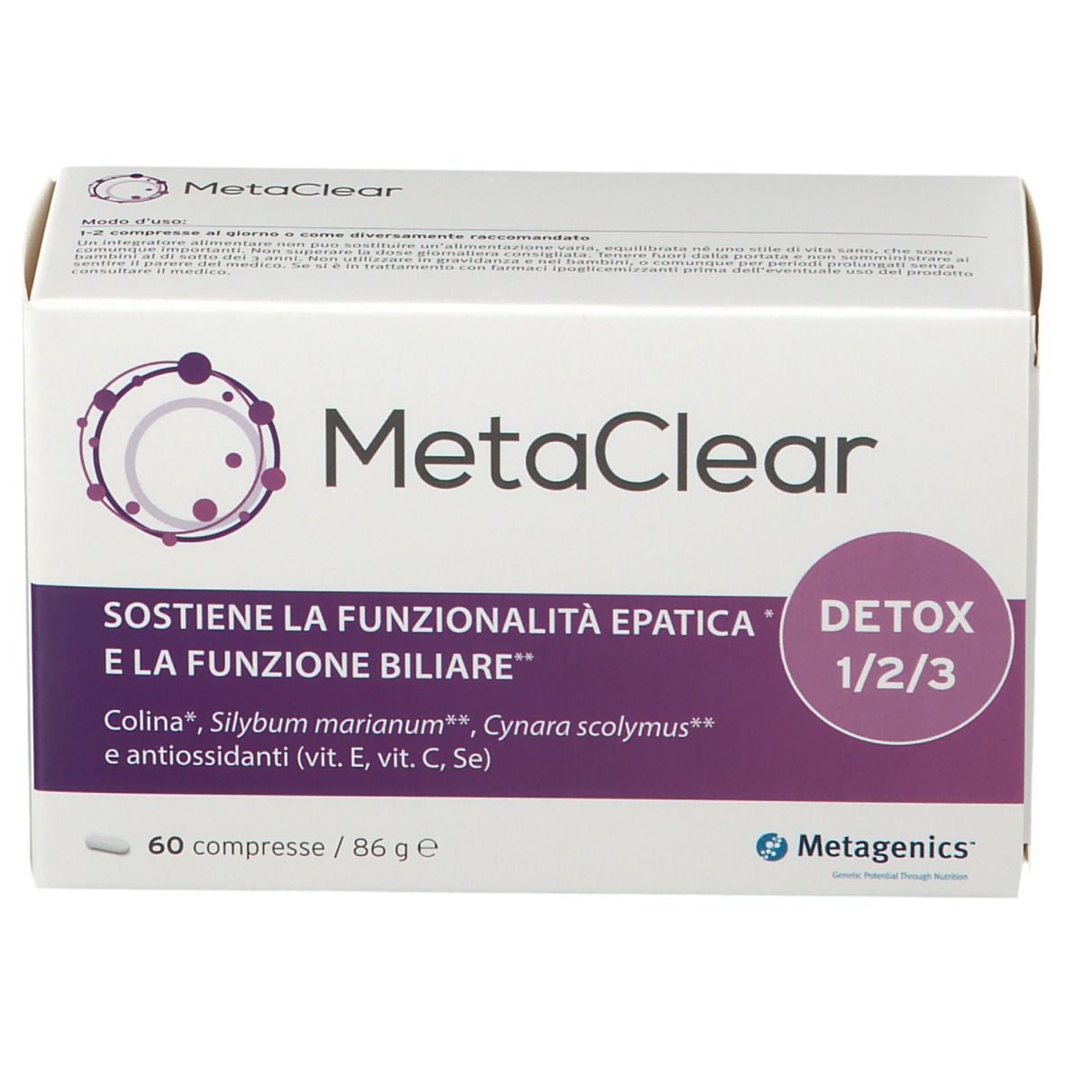 Metagenics™ MetaClear® 86 g Compresse