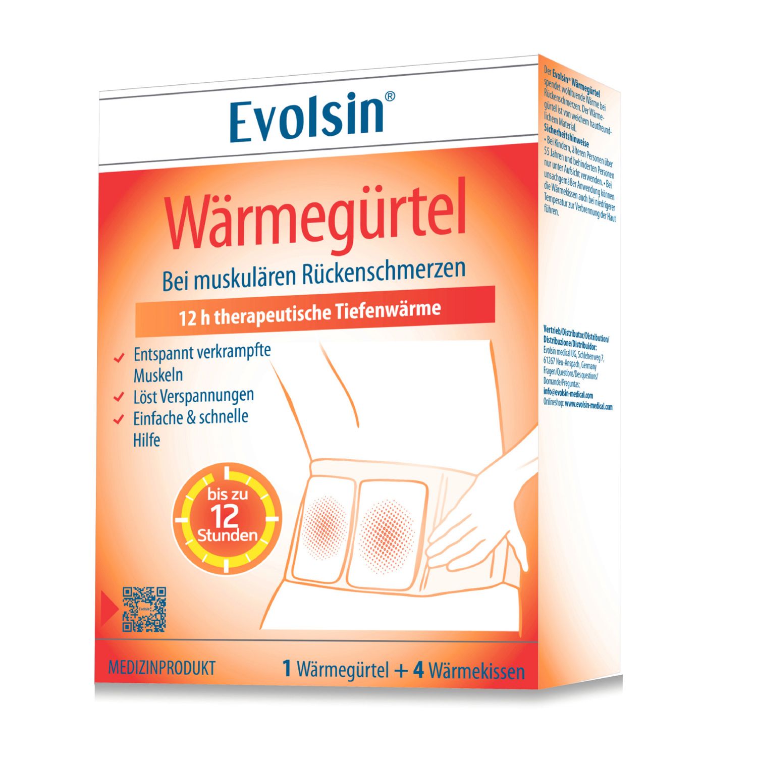 Evolsin - Cerotti riscaldanti per dolori muscolari alla schiena 2 pz B