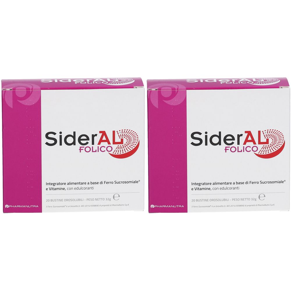 Sideral Folico 30 mg Set da 2 2x20 pz Bustina