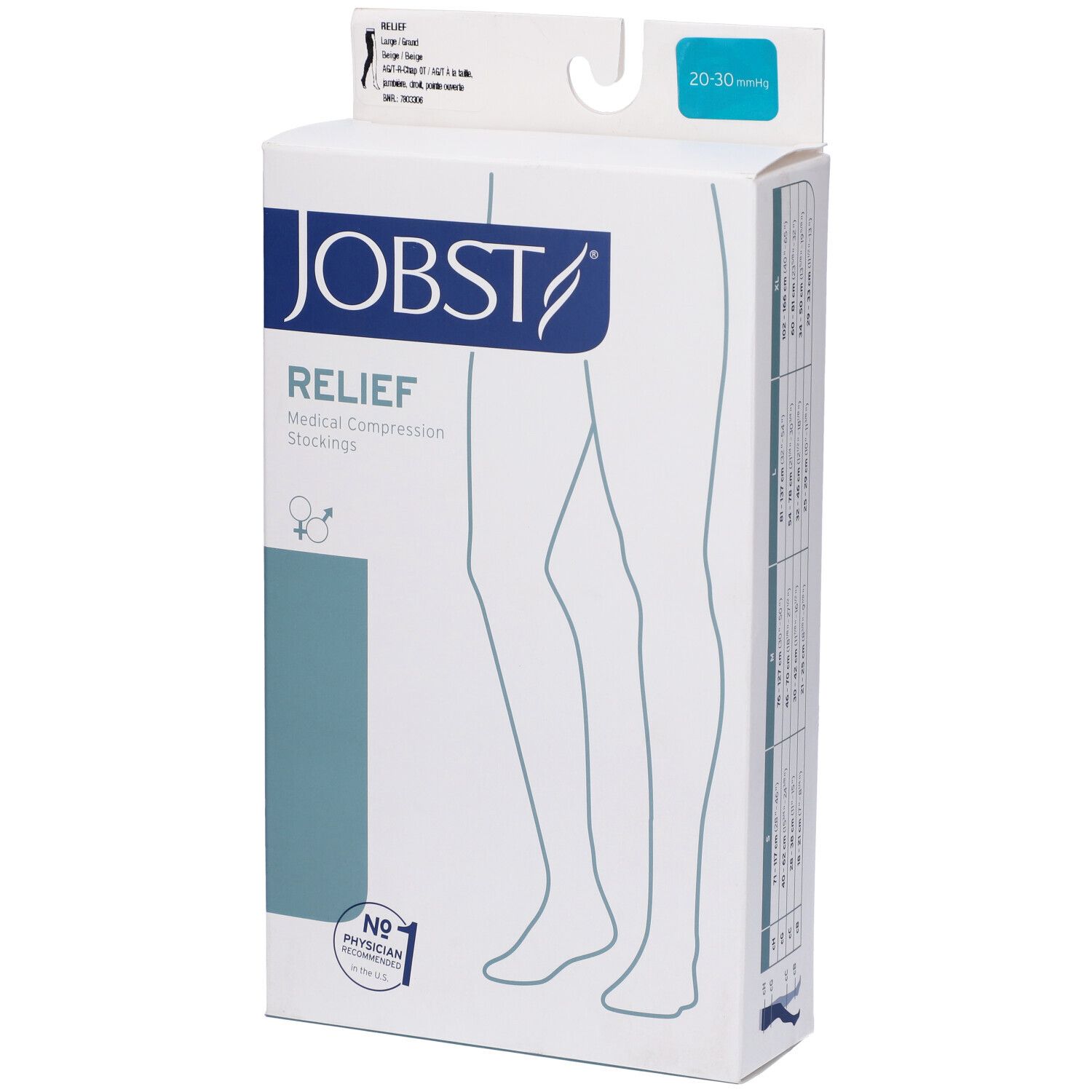 Jobst Relief Calza Compressiva Gamba Destra Taglia L Calzini