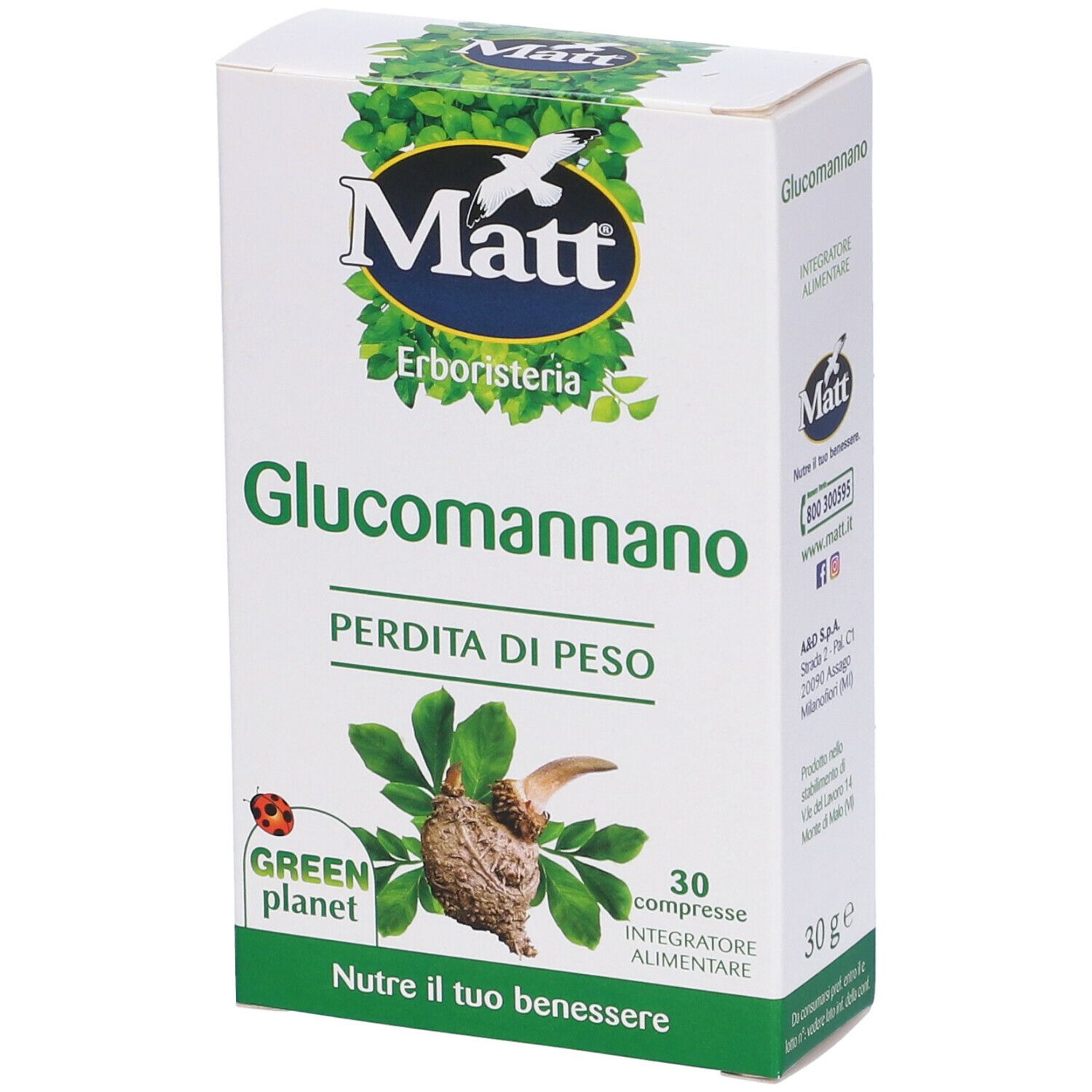 MATT Glucomannano 30 g Compresse