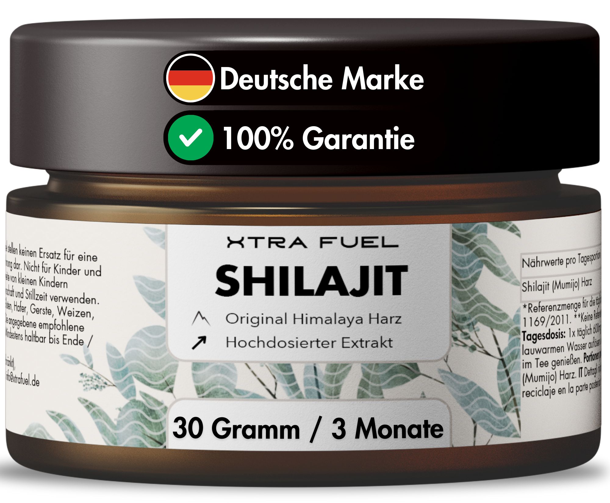 XTRA FUEL Resina di Shilajit - Originale Mumijo dell’Himalaya 30.000 m