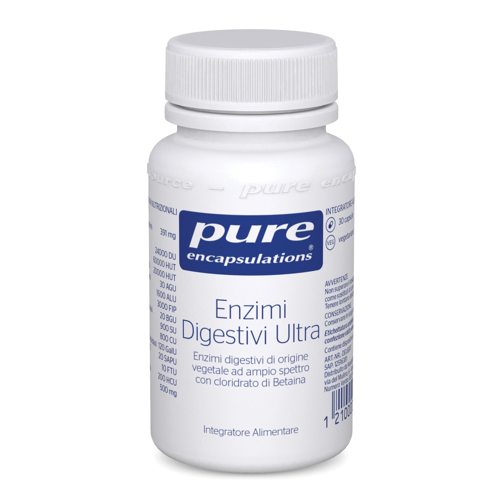 Pure Encapsulations Enzimi Digestivi Ultra 30 Capsule 16 g