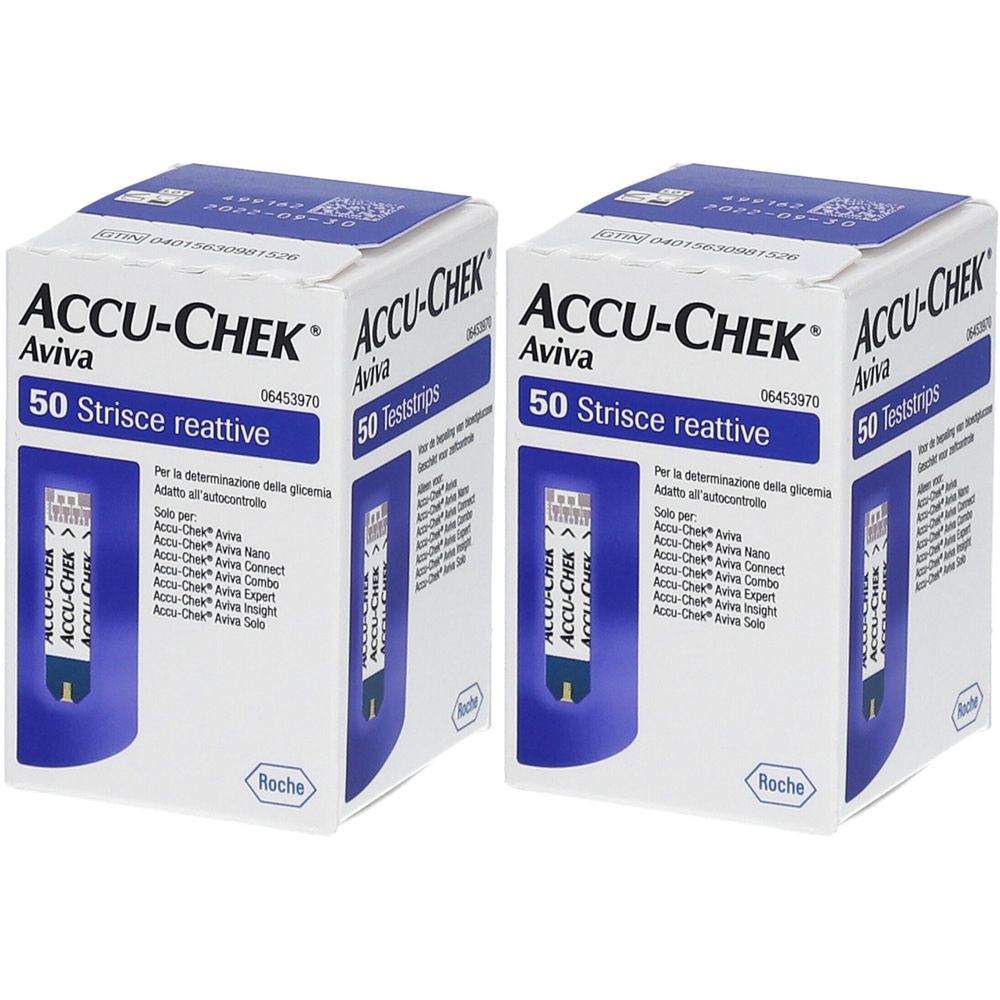 ACCU-CHEK® Aviva Strisce Set da 2 2x50 pz reattive