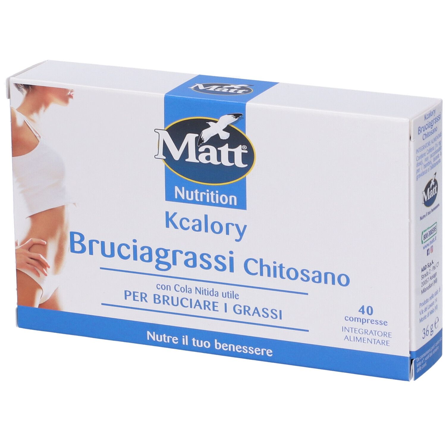 Matt® KCalory Chitosano 36 g Compresse