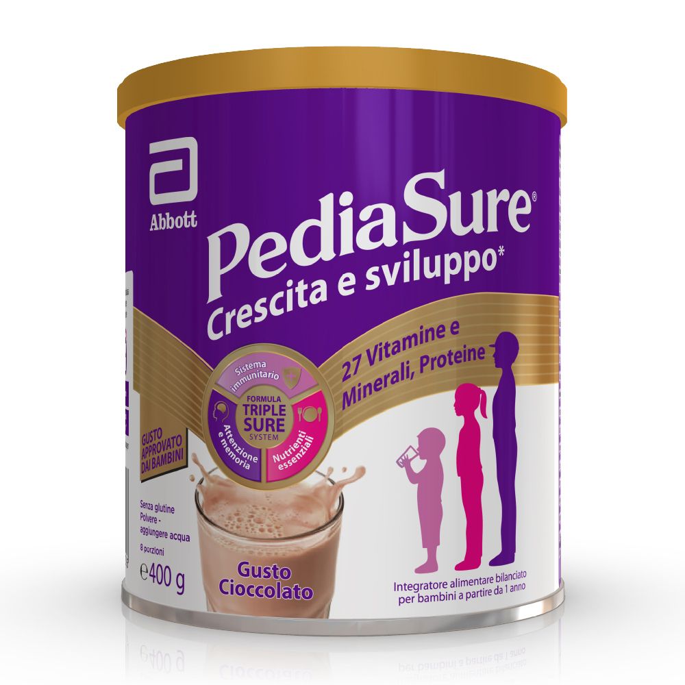 Pediasure Crescita e Sviluppo per Bambini Cioccolato 400 g Polvere