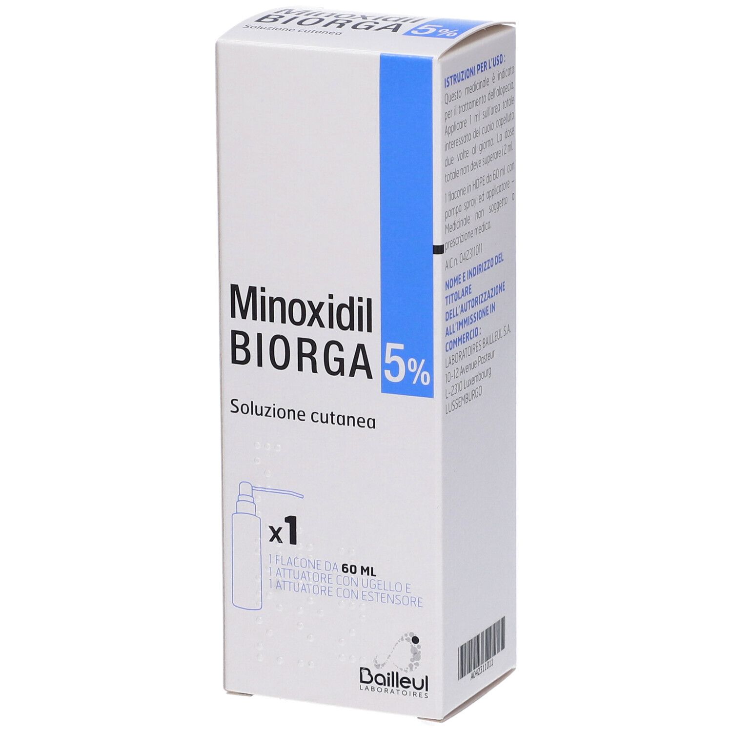 Minoxidil Biorga 5% soluzione cutanea 60 ml Soluzione