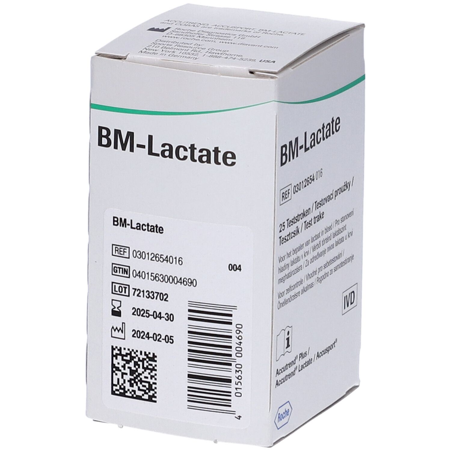 Strisce Reattive per Accutrend Lattato Control 25 Pezzi pz reattive
