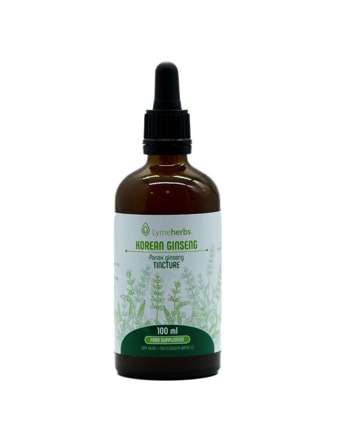 Lymeherbs Ginseng coreano (Panax ginseng) 1:2 100 ml Tintura