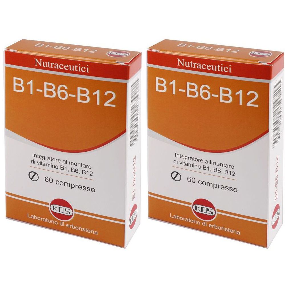 KOS Vitamine B1 B6 B12 Compresse Set da 2 2x60 pz
