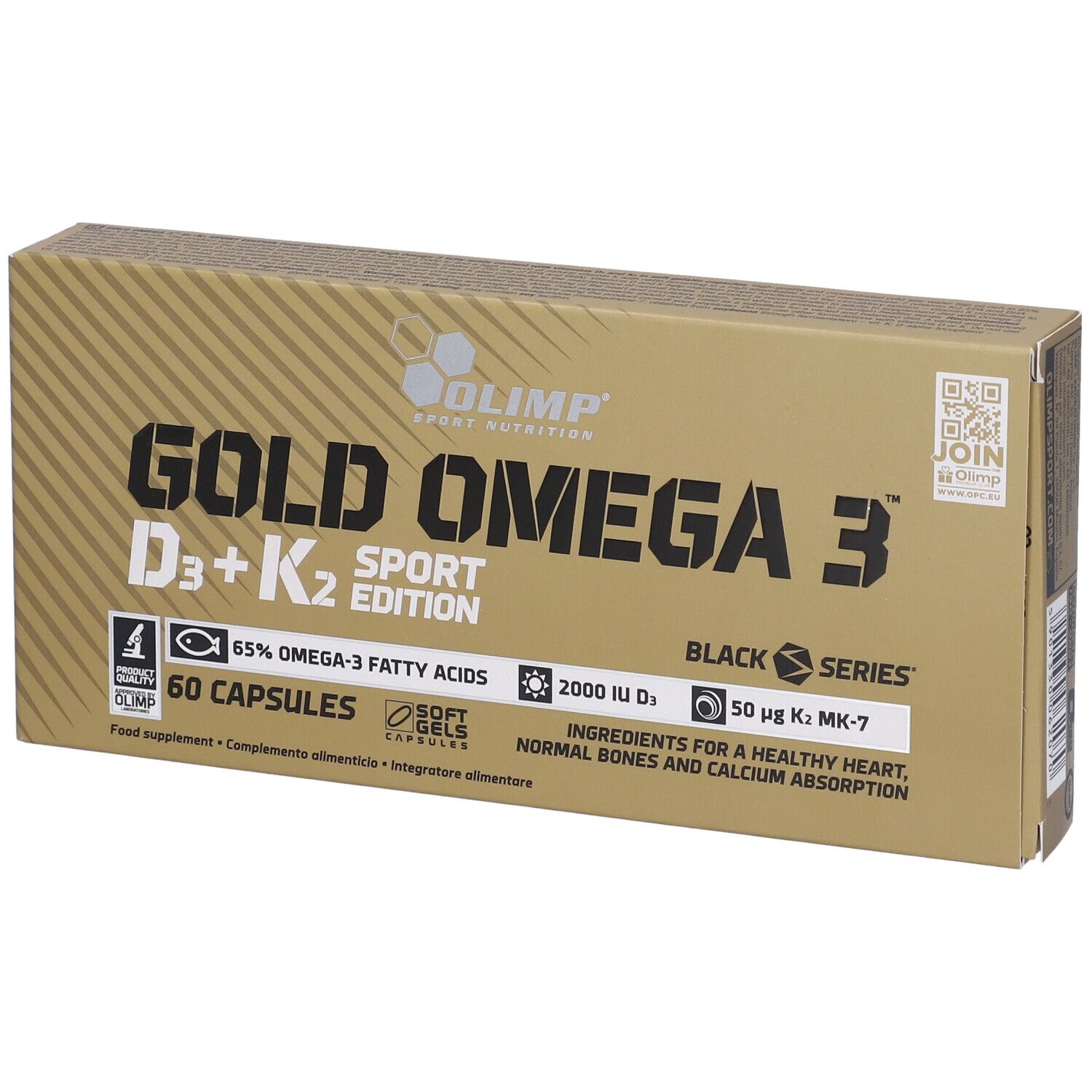 Olimp Gold Omega 3 D3+K2 Sport Edition Capsule 76 g