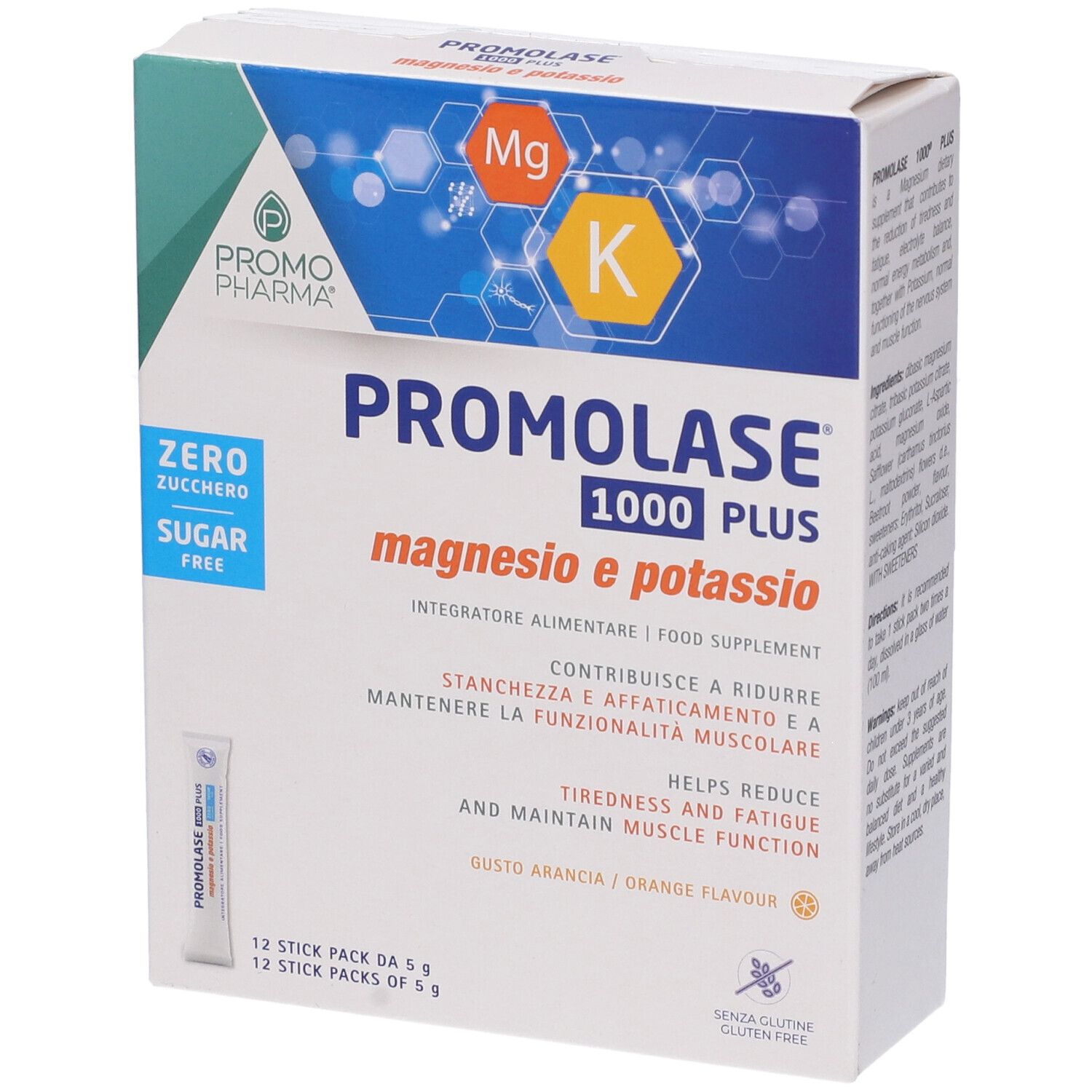 PromoPharma Promolase 1000® Plus Magnesio e Potassio Zero Zucchero Bus