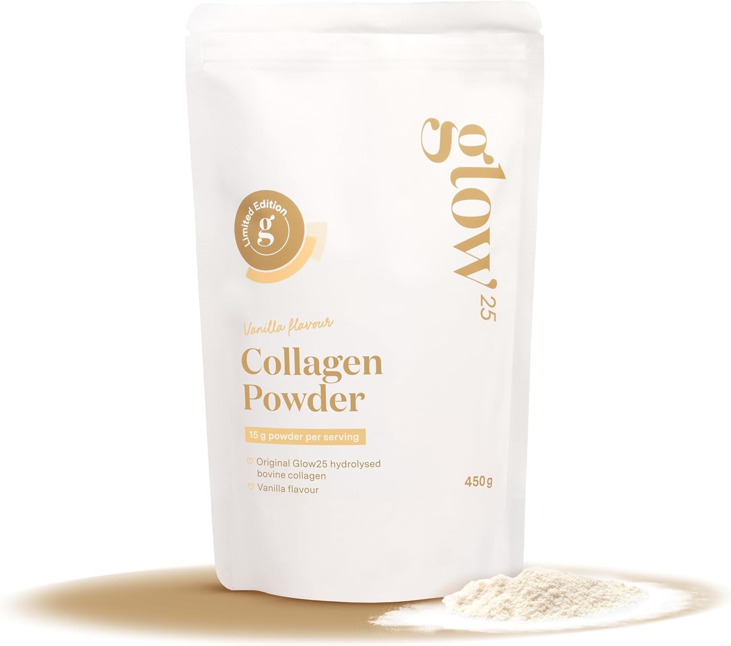 Glow25® Collagene polvere vaniglia - Idrolizzato di collagene premium