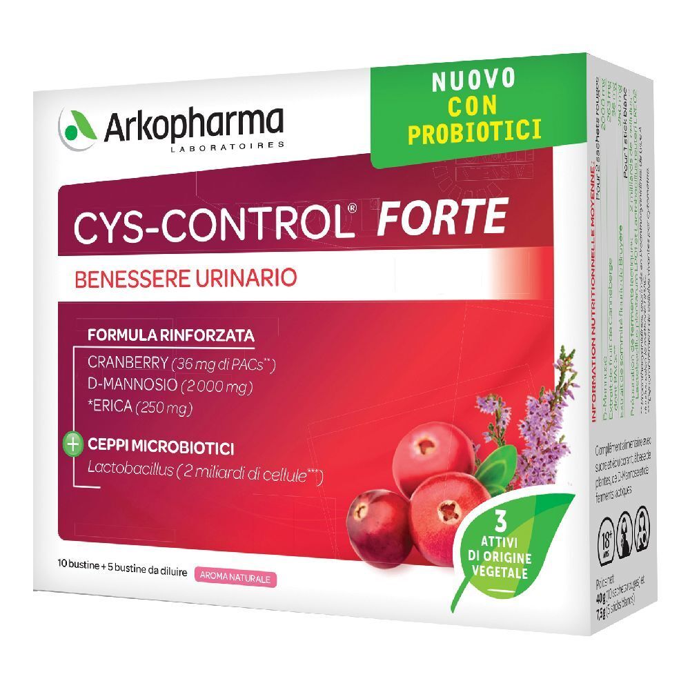 Arkopharma CYS-CONTROL® Forte Probiotici 15 Bustine pz Polvere per sol