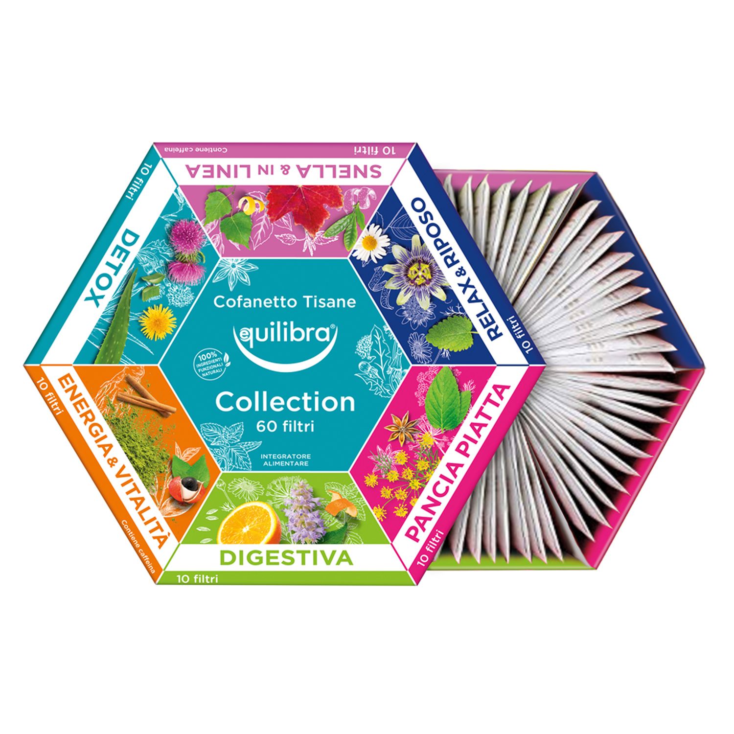 Equilibra® Cofanetto Tisane Collection 120 g Bustine filtro