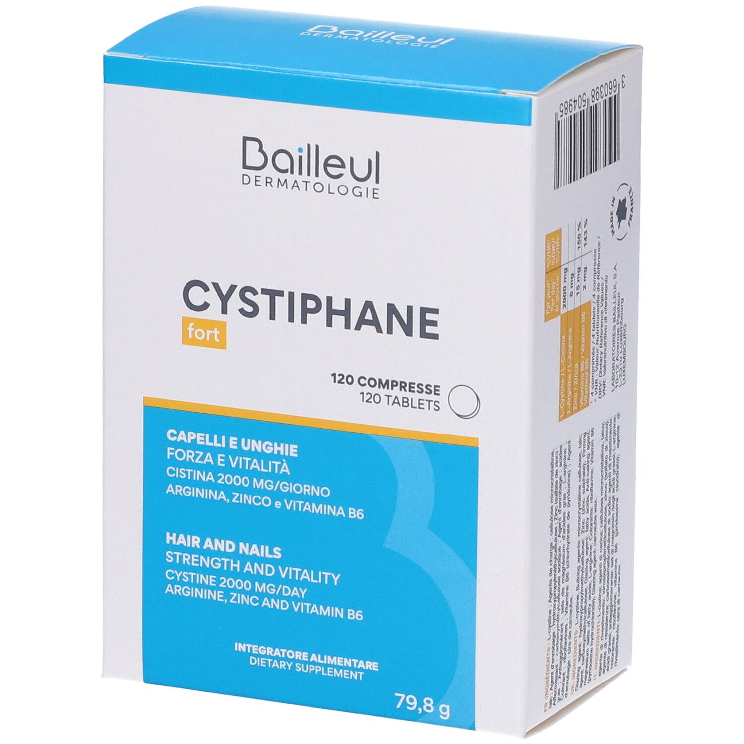 Cystiphane fort Compresse Integratore Capelli e Unghie 120 pz