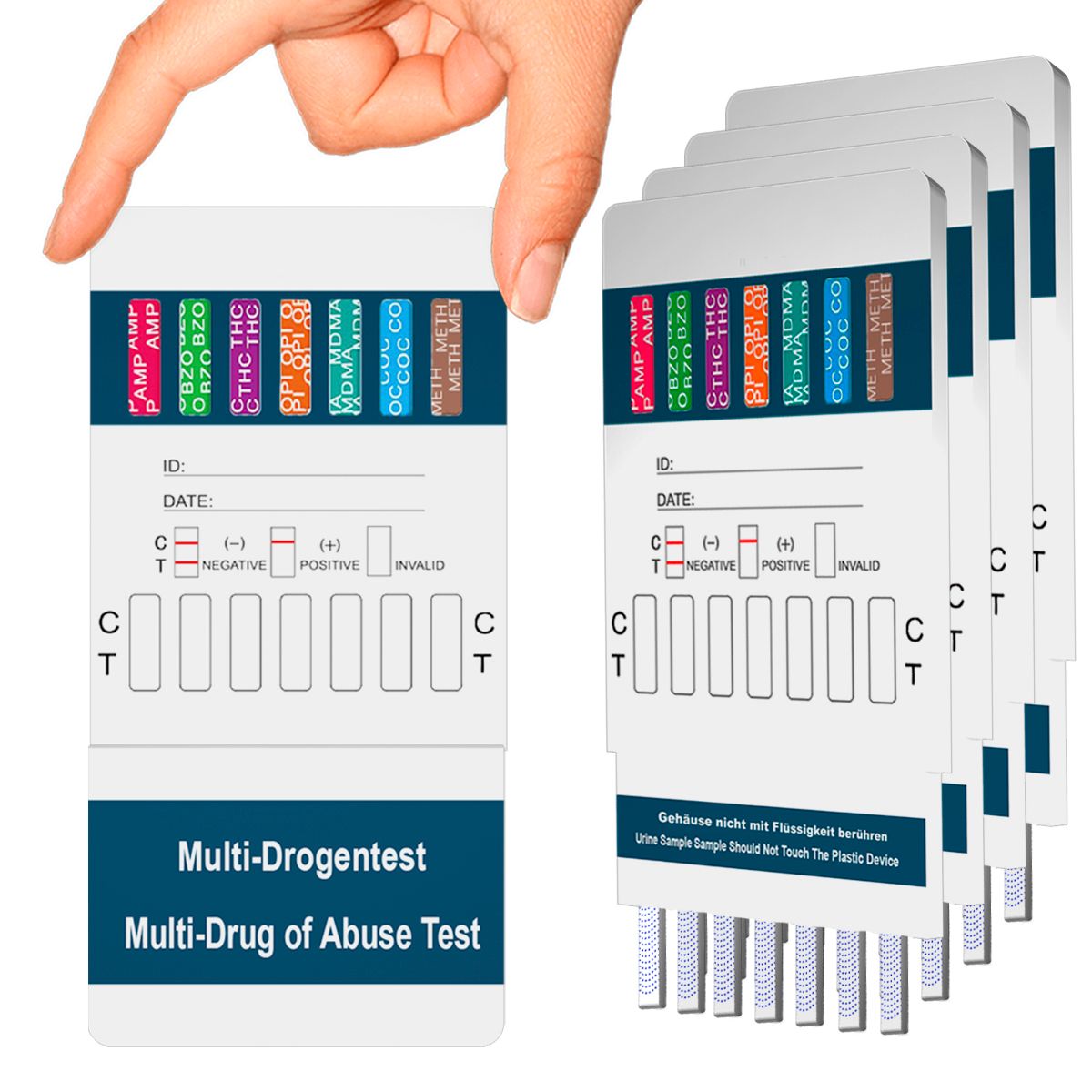 BMUT Test multidroga 10in1 delle urine – 10 tipi di farmaci 5 pz Stris