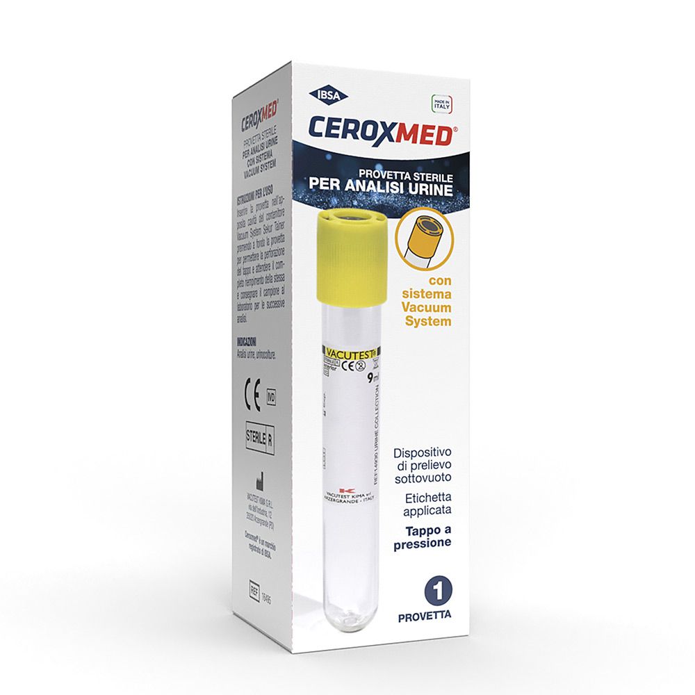 IBSA Ceroxmed® Provetta Sterile Vacuum System 1 pz Fiale cilindriche