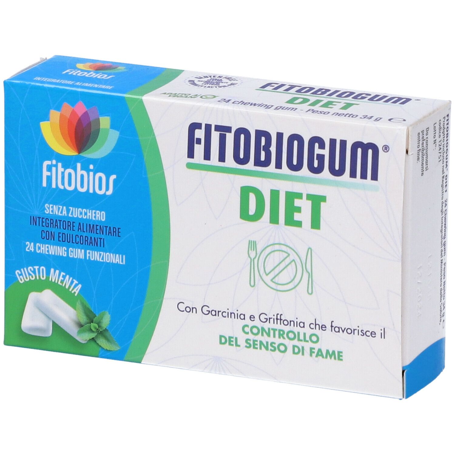Fitobiogum Diet 24Chewing Gum 24 pz Gomme masticabili