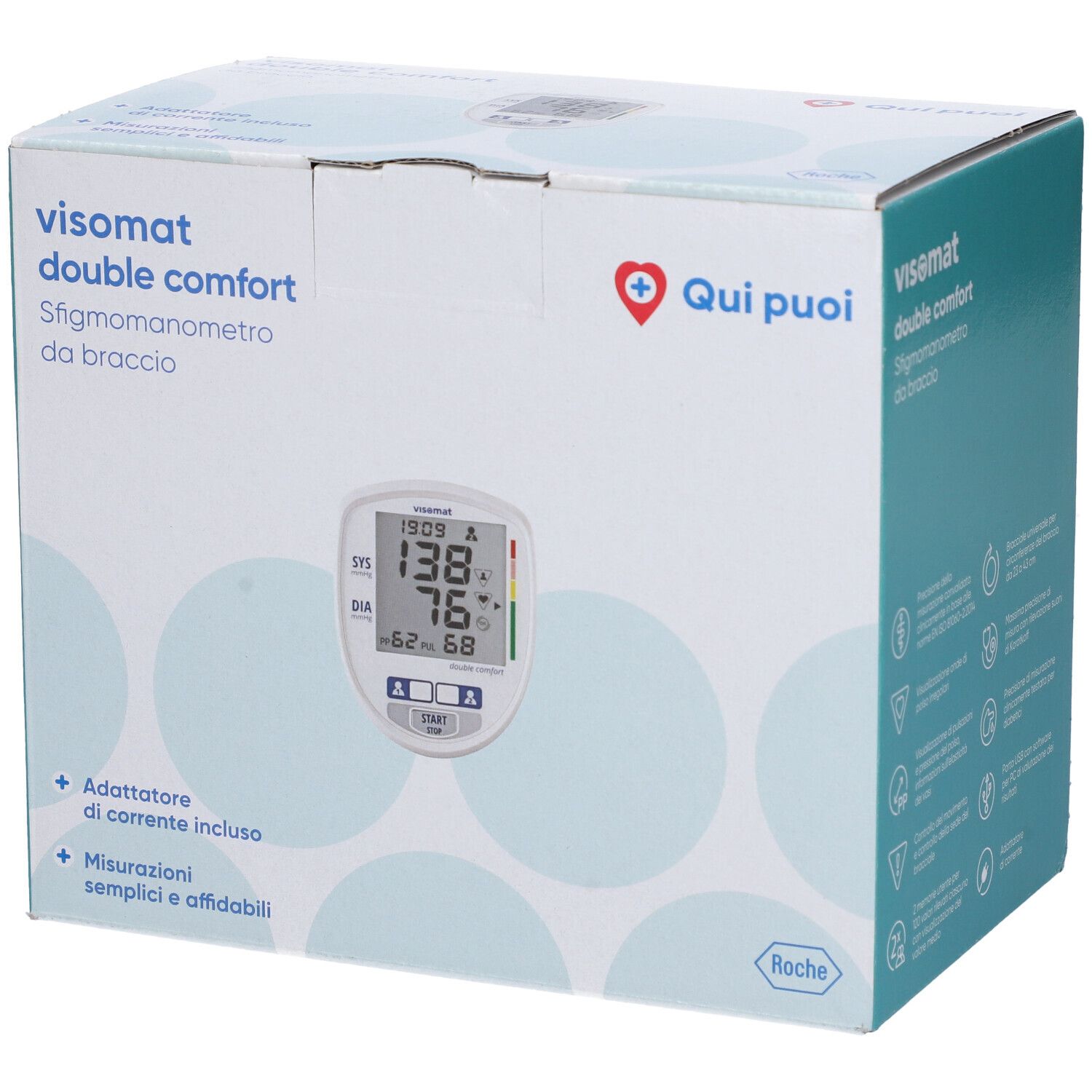 Roche Visomat Double Comfort Sfigmomanometro da Braccio 1 pz Bracciale