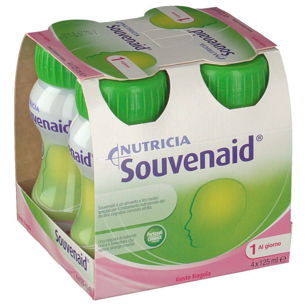 Souvenaid Fragola Bottiglie 4x125 ml Soluzione bevibile