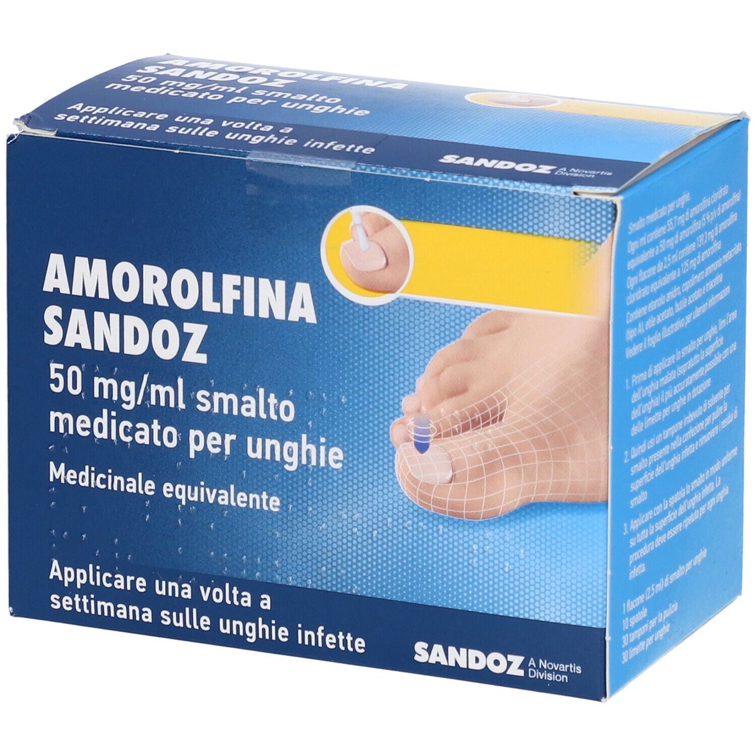 Amorolfina (Sandoz)*Smalto Unghie 1 Flacone 2,5 Ml 50 Mg/Ml ml Smalto