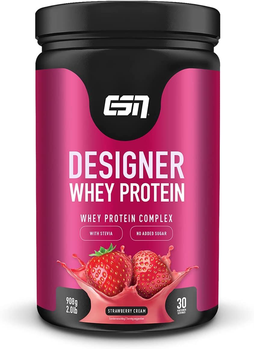ESN Designer Proteine Whey in Polvere, Crema alla Fragola 908 g Polver