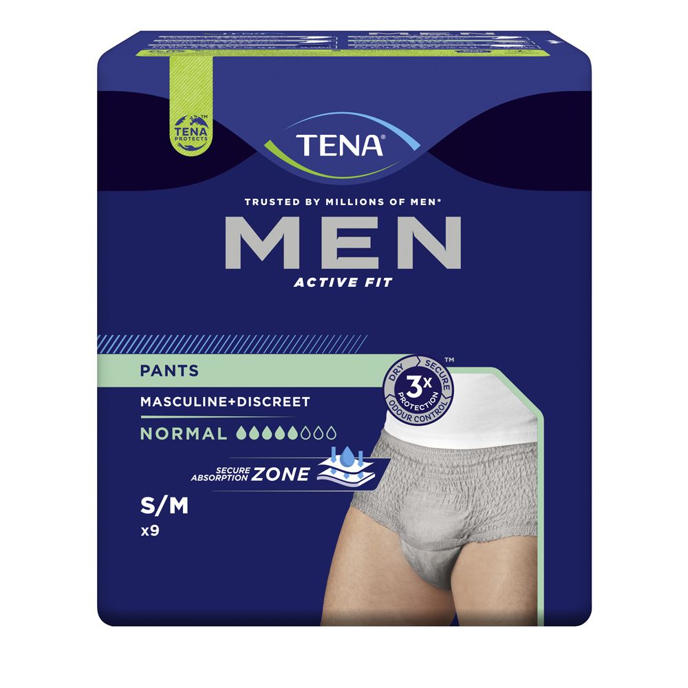 Tena Men Pants Active Fit Grev S/M 1 St