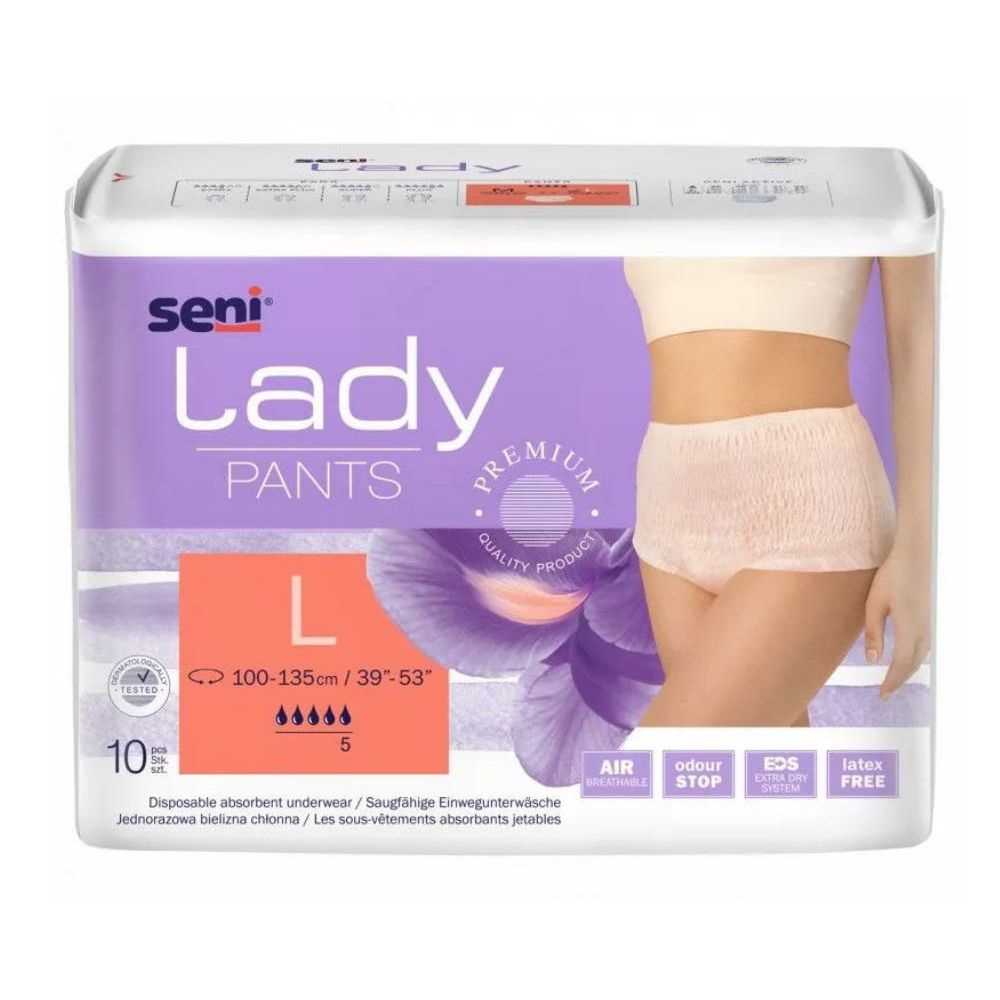 Pantaloni Seni Lady taglia L, 1 confezione = 10 pezzi pz Pannolini