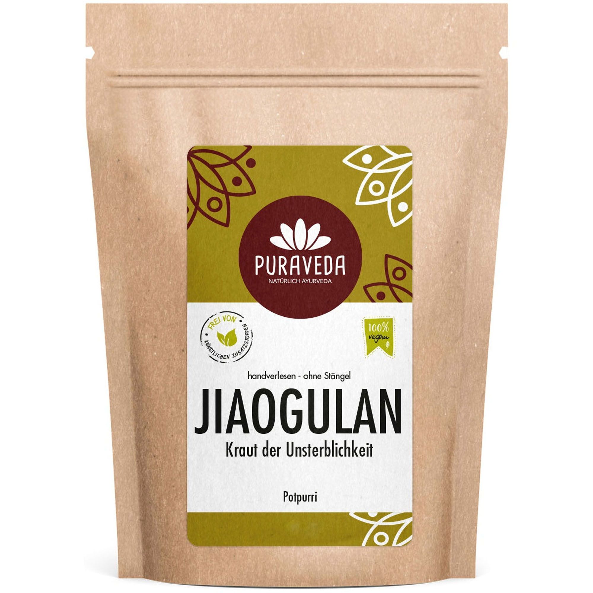 Puraveda Jiaogulan 125 g Sale da bagno