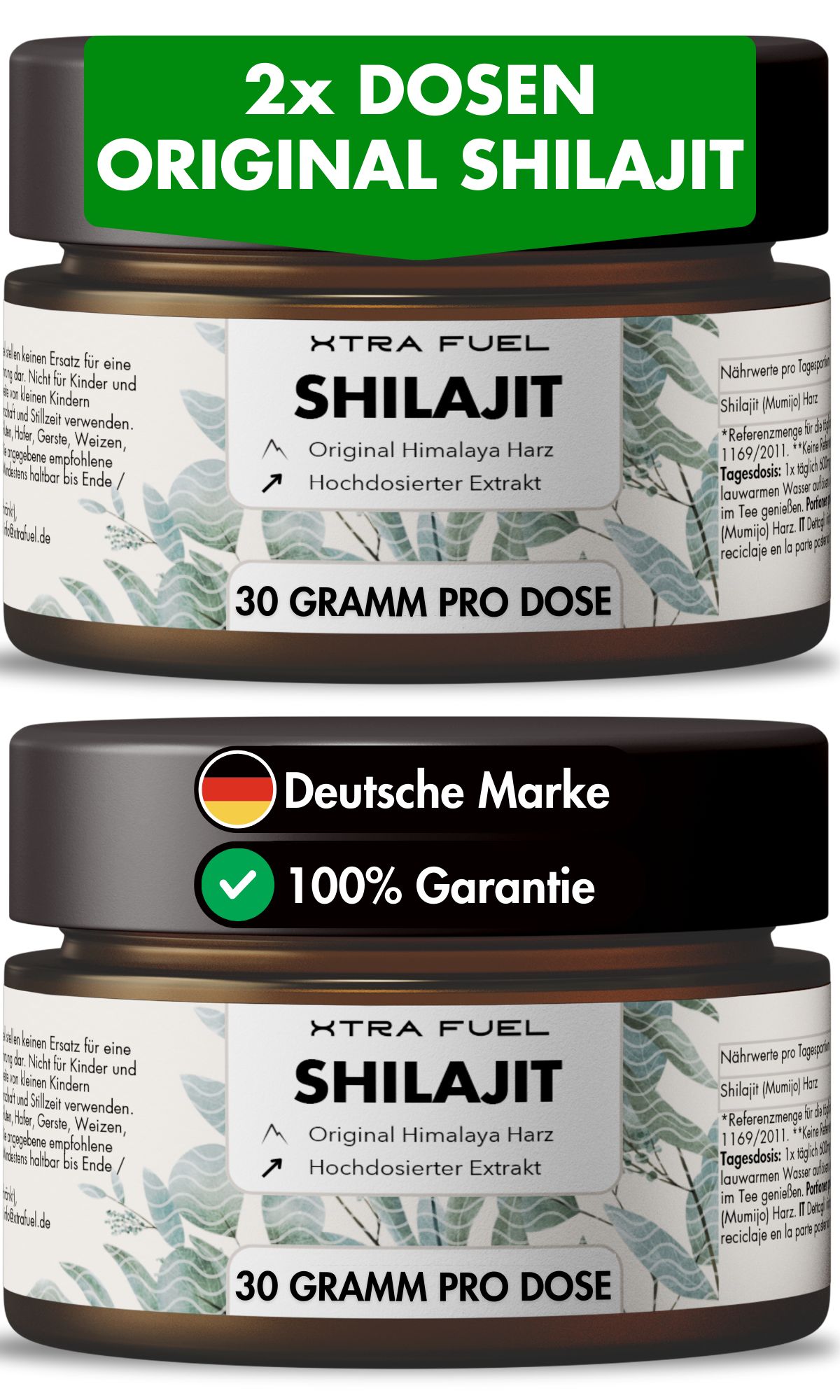 XTRA FUEL Resina di Shilajit - Originale Mumijo dell’Himalaya 60.000 m