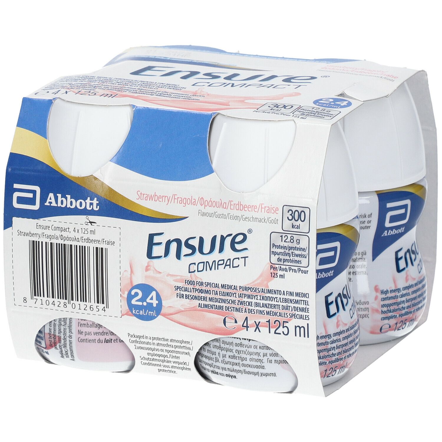 Ensure® Compact Fragola 4x125 ml Soluzione bevibile