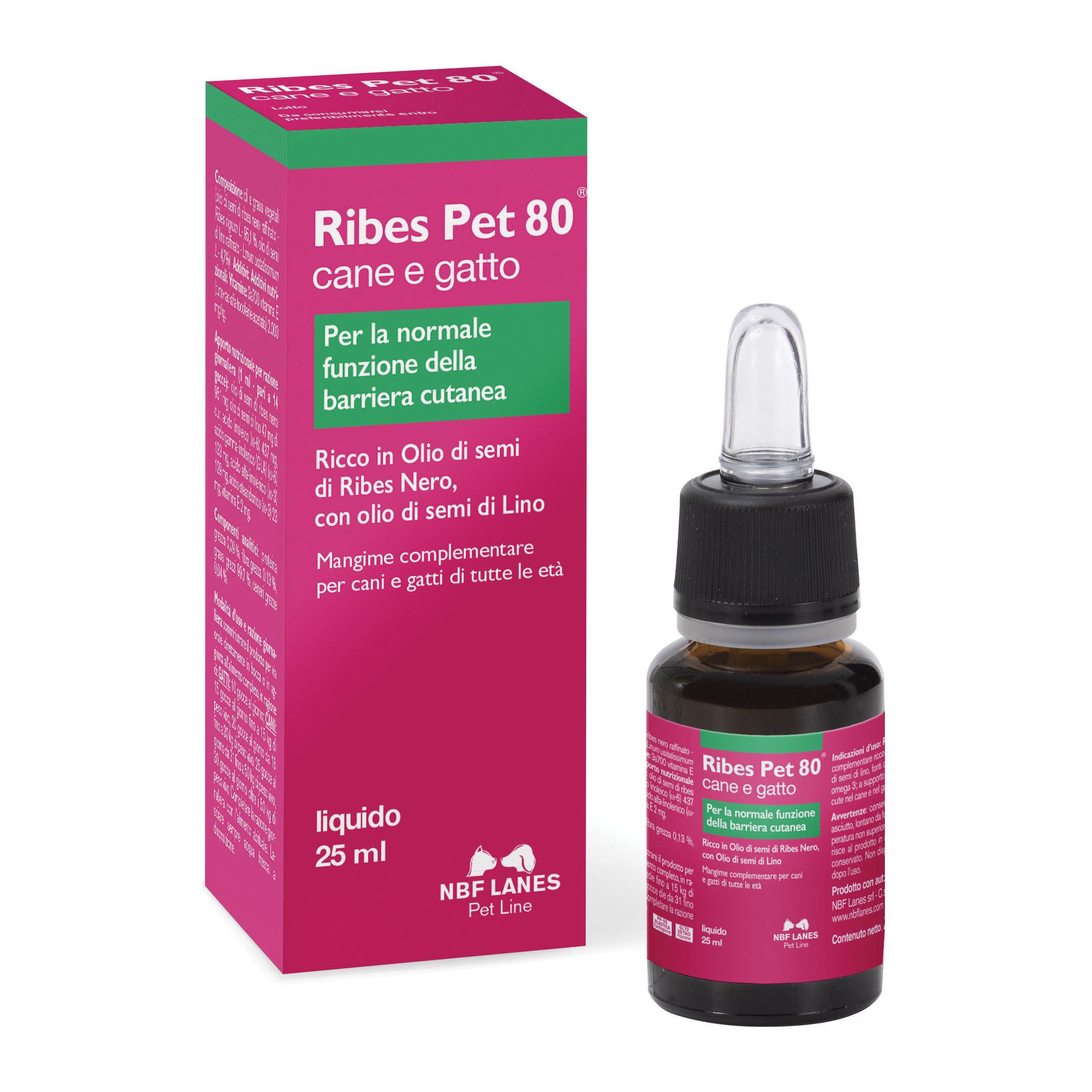 Ribes Pet 80 Gocce Olio 25 Ml Con Contagocce ml orali