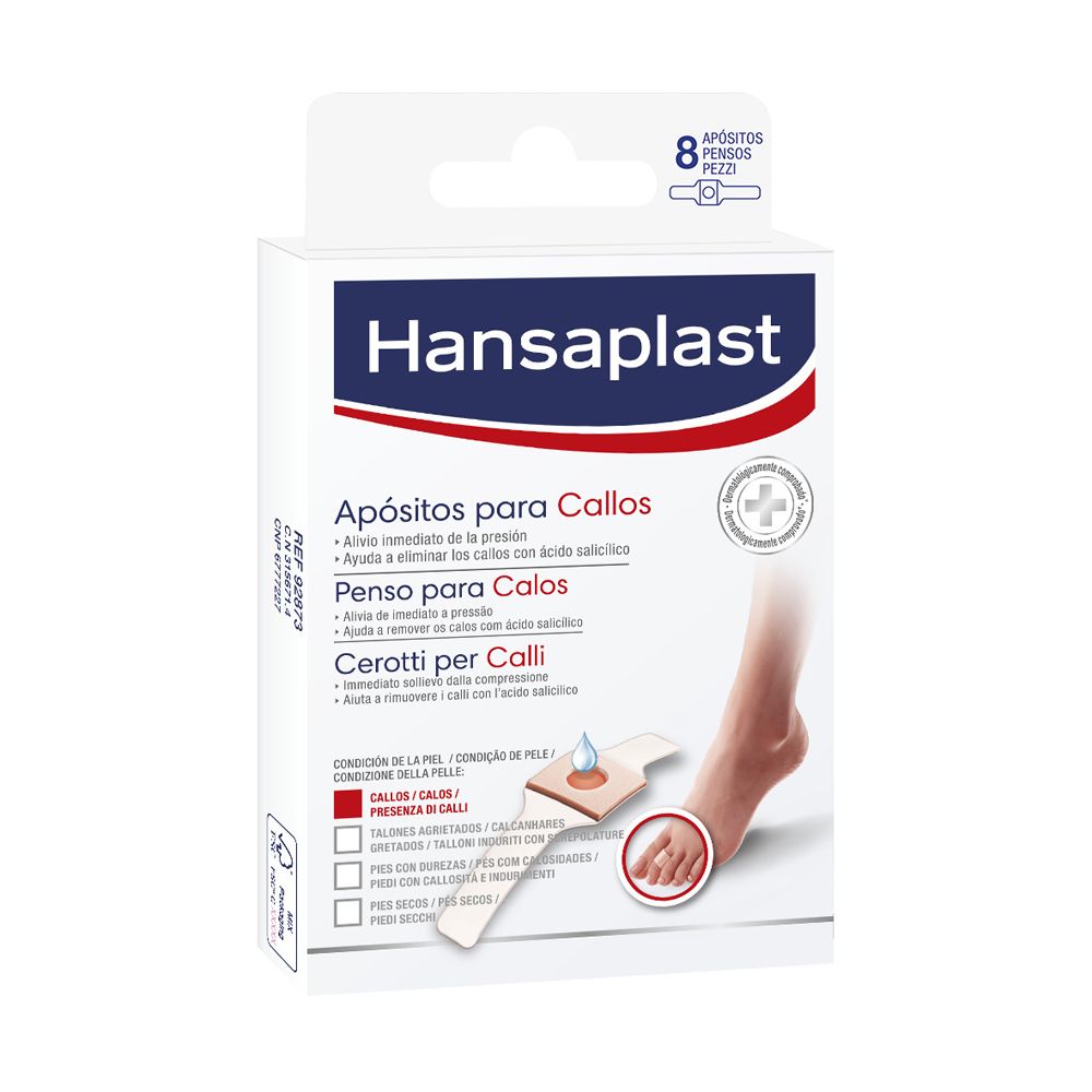 Hansaplast Cerotti per Calli, calli piedi trasparenti con acido salici