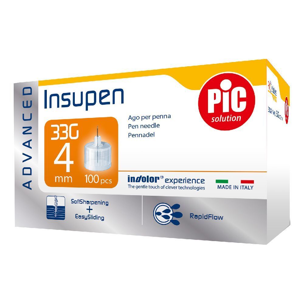 Pic Insupen Advanced 33G 4 mm 100 pz Ago per iniezione