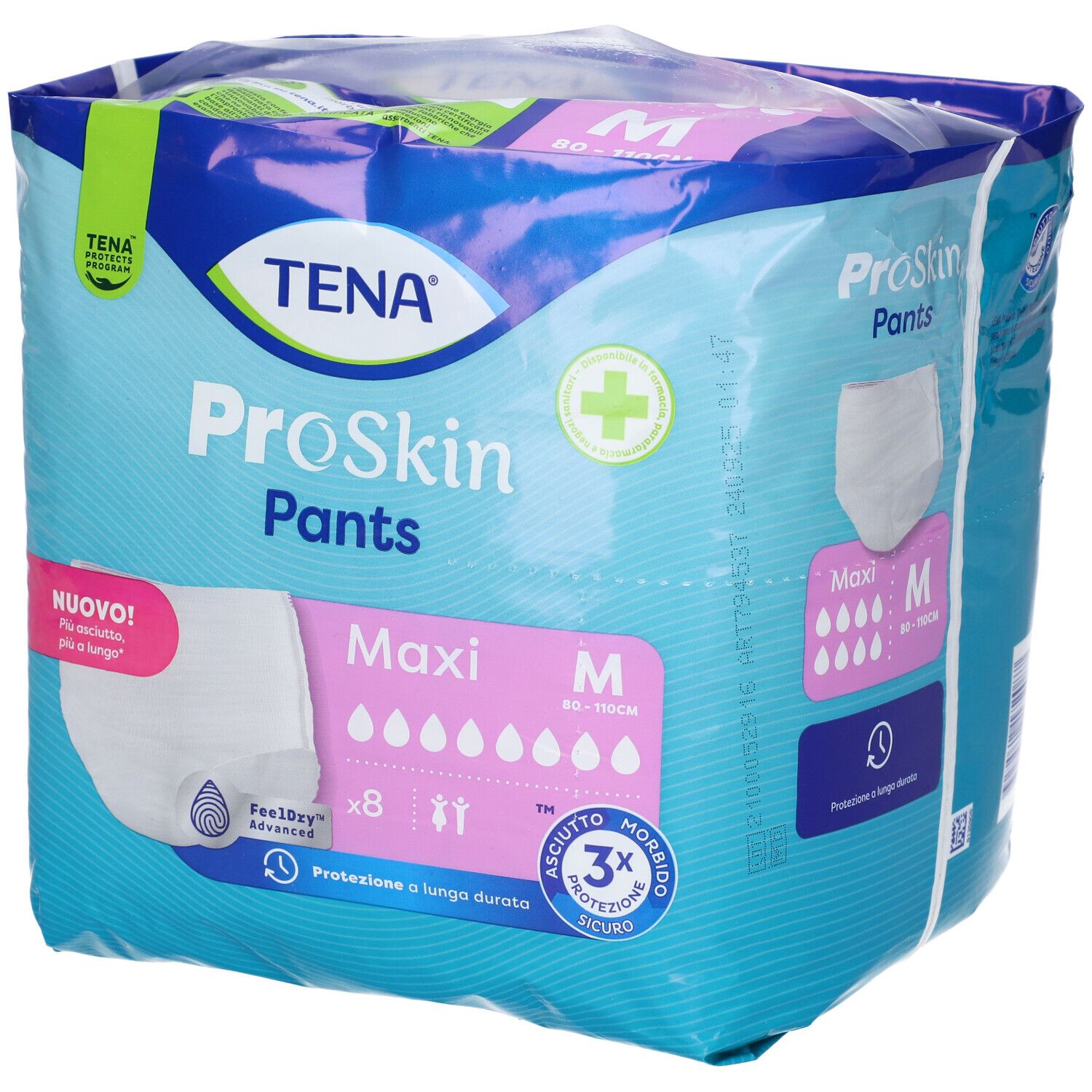 TENA ProSkin Pants Maxi Mutandine Assorbenti Incontinenza Misura M 8 p