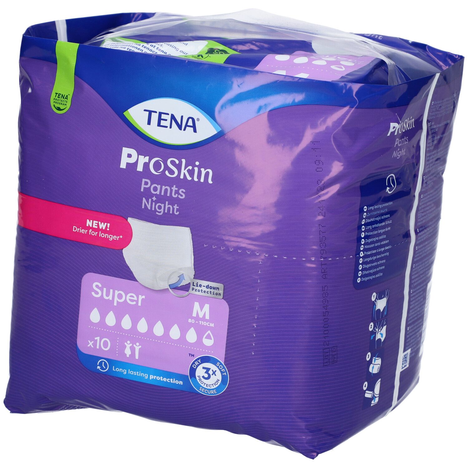 TENA ProSkin Pants Night Mutandine Assorbenti Incontinenza Misura M 10