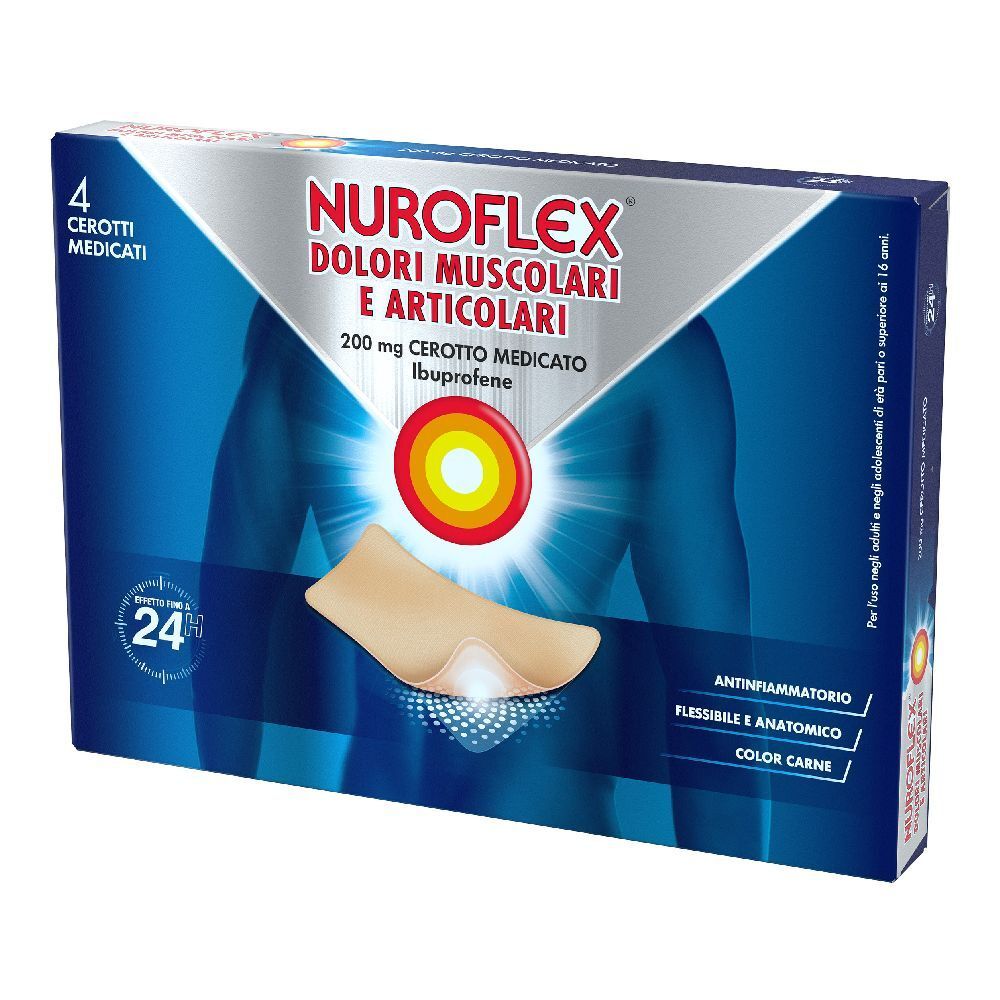 NUROFLEX Dolori Muscolari e Articolari, 200 mg Cerotto Medicato 4 pz