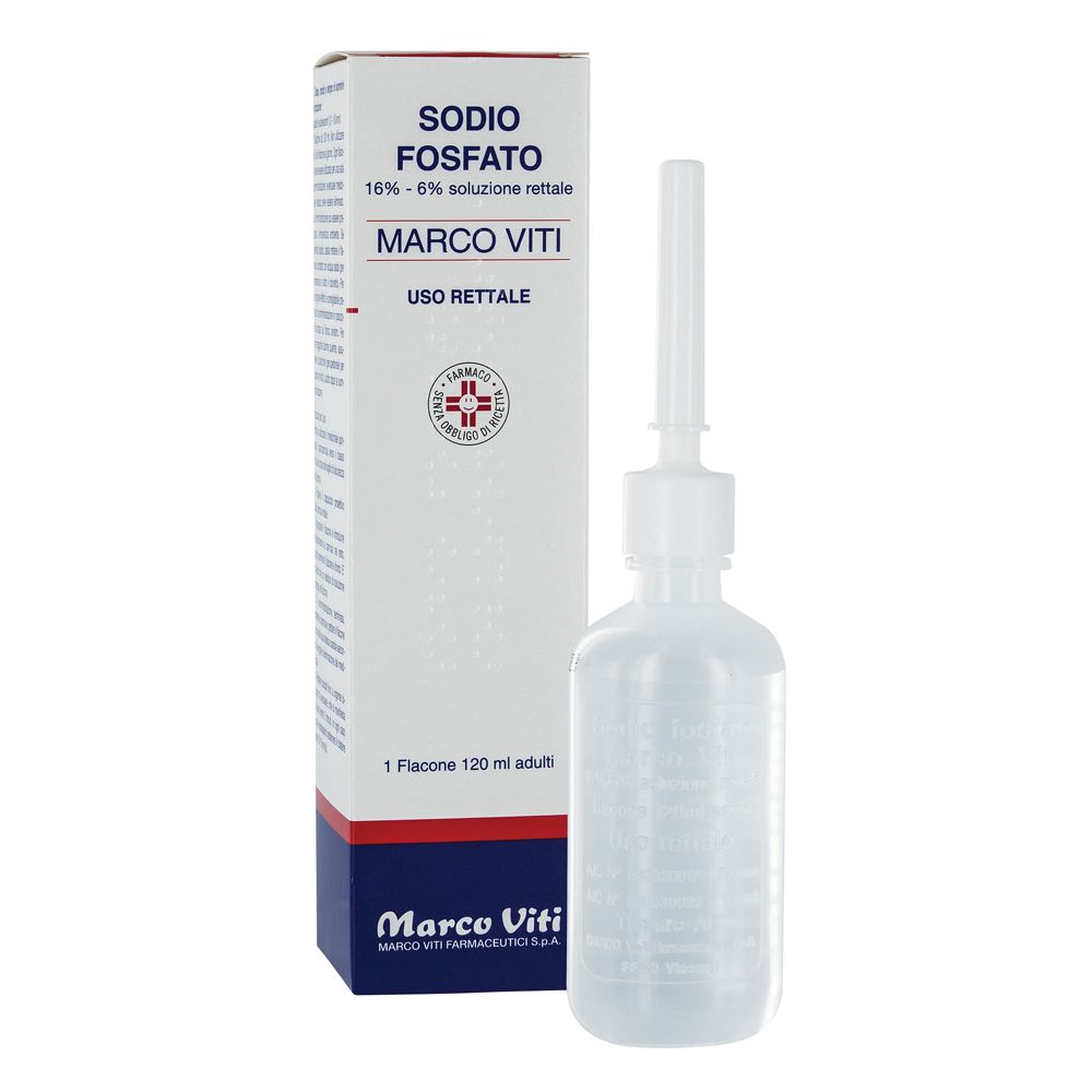 Sodio Fosfato Marco Viti 16% / 6% Soluzione Rettale 4x120 ml