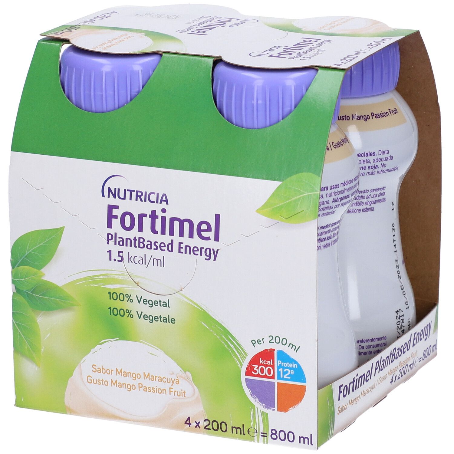 Fortimel Plant Based Mango Passion Fruit 4x200 ml Soluzione orale