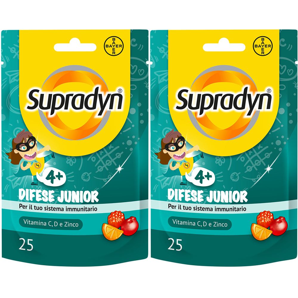 Supradyn Difese Junior per Bambini Caramelle Gommose Set da 2 2x41,25