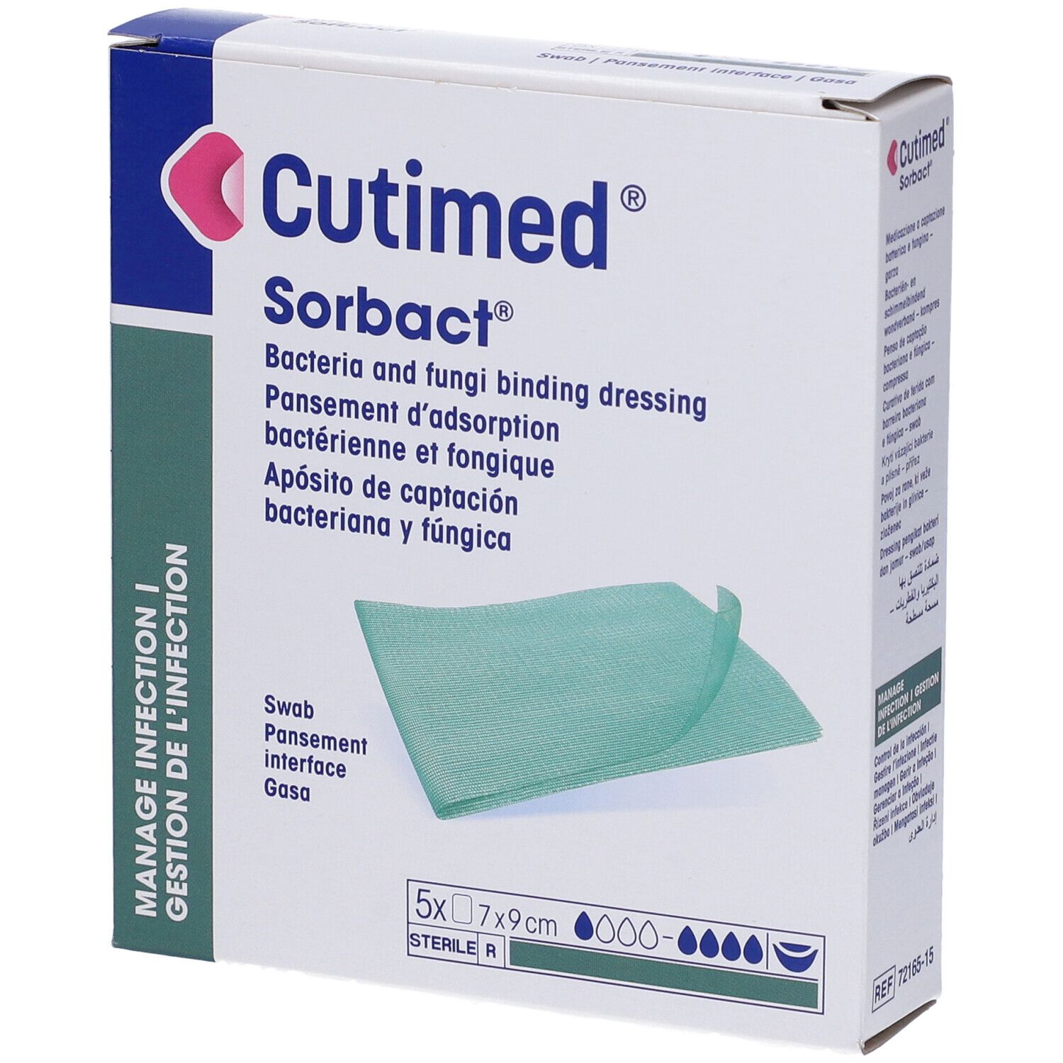 Cutimed® Sorbact® 7 x 9 cm 5 pz Garza