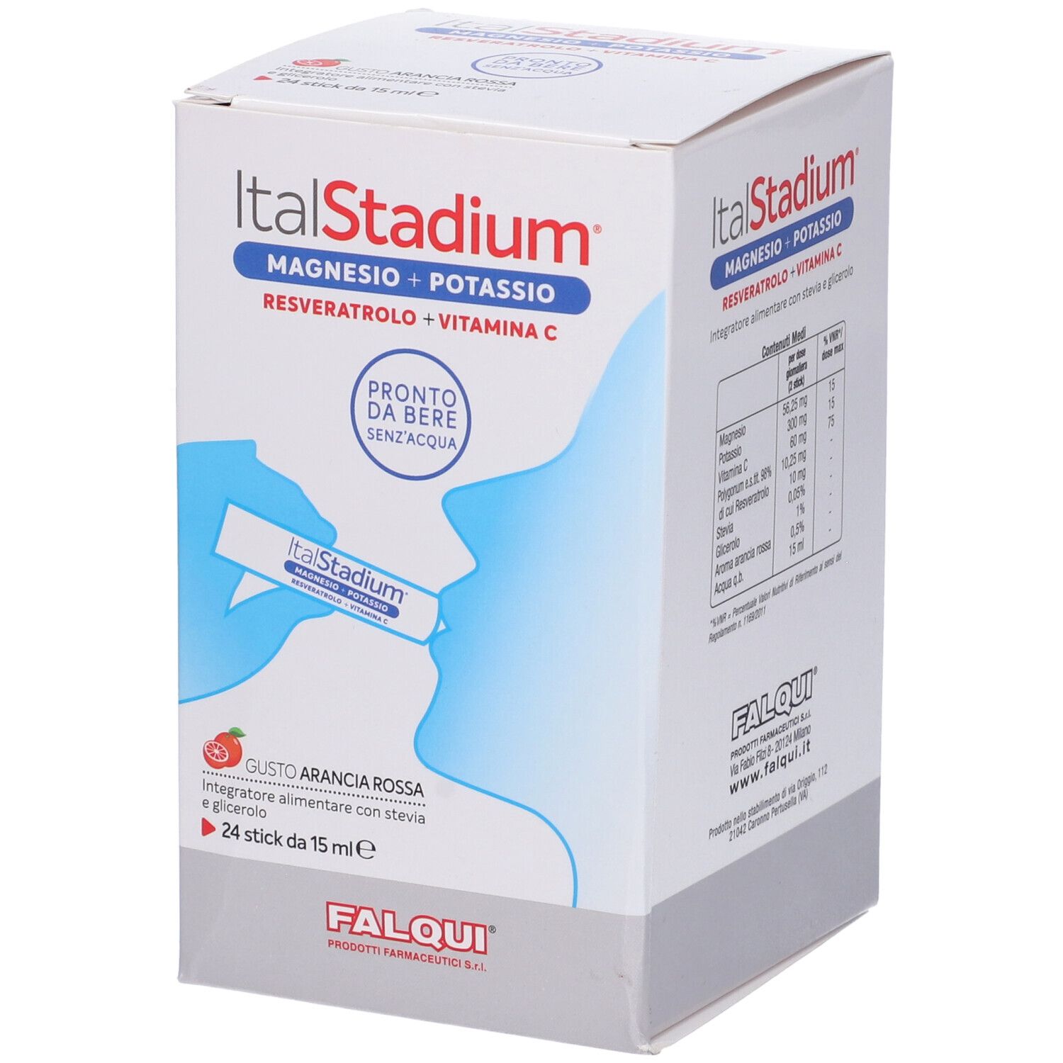 Falqui ItalStadium Magnesio + Potassio Stick Orosolubili 360 ml Soluzi