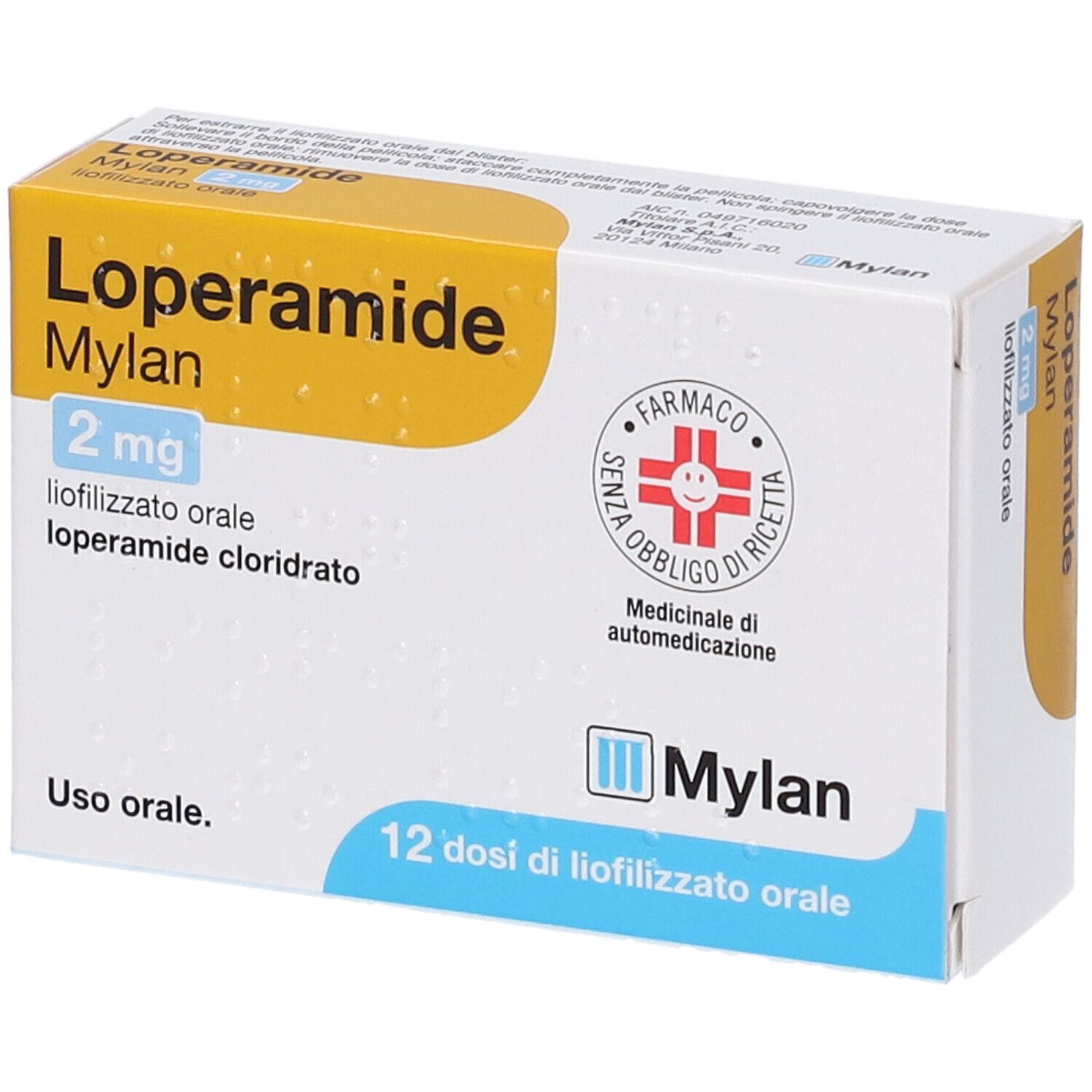 Loperamide Mylan 2 mg liofilizzato orale 13 pz Polvere per sospensione