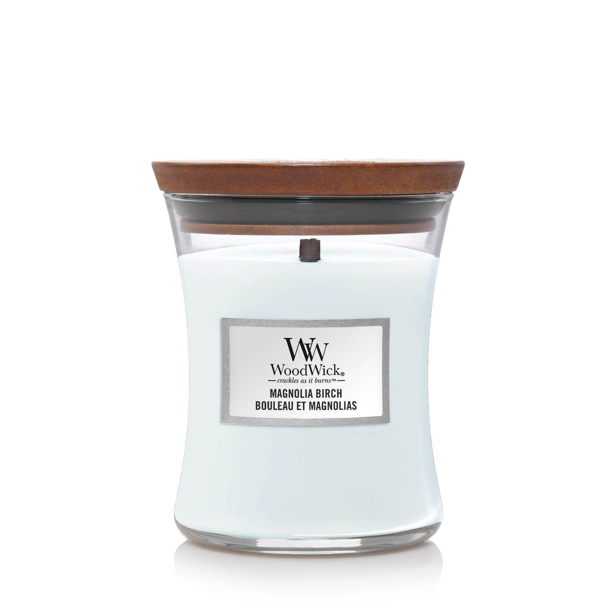 WoodWick - Candele a clessidra Clessidra media Magnolia Betulla 1 St