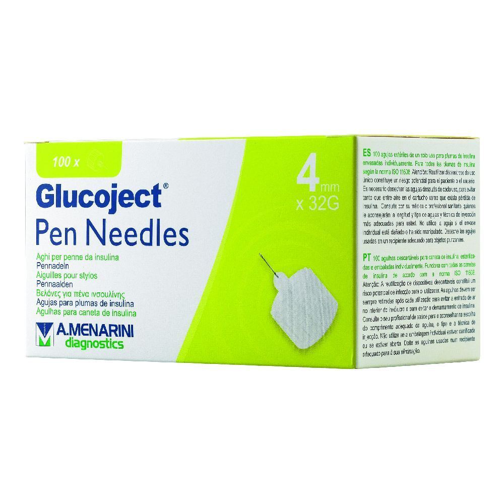 Glucoject® Pen Needles 32G 4mm 100 pz Ago per iniezione
