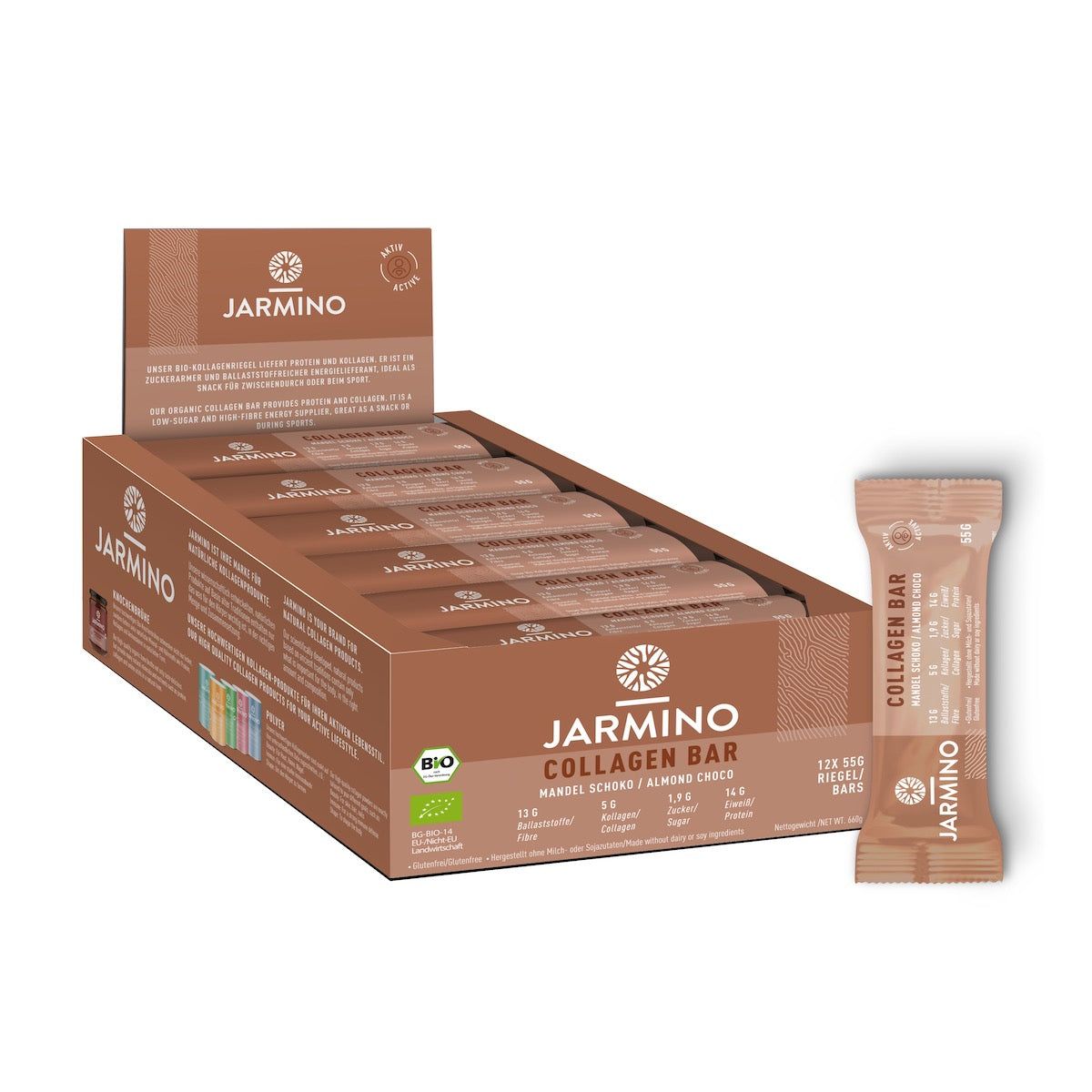 JARMINO Barretta al collagene organico - Mandorla 660 g