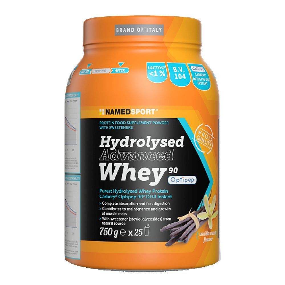 NAMEDSPORT® Hyrdolysed Advanced Whey 90 Vanilla Cream Flavour 750 g Po
