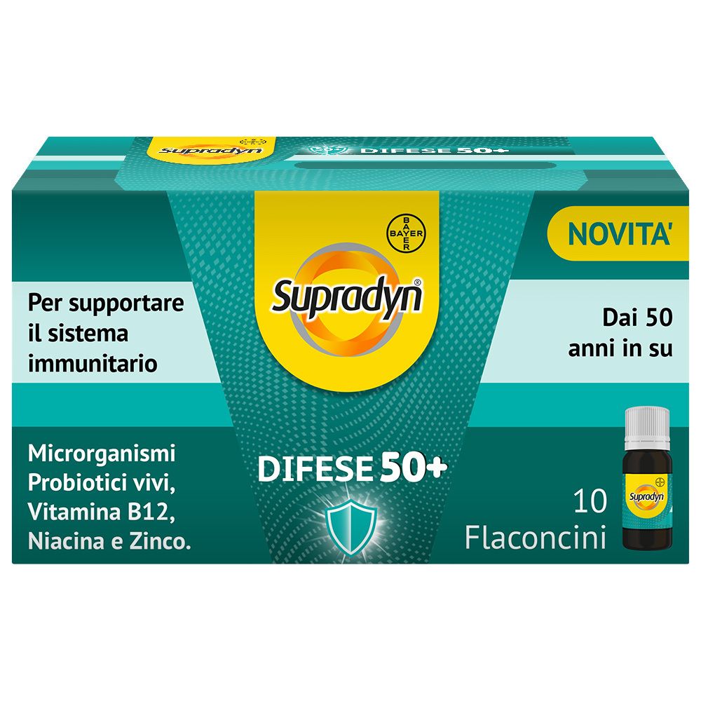 Supradyn Difese 50+ Integratore Probiotici Immunitarie Flaconcini 10x1