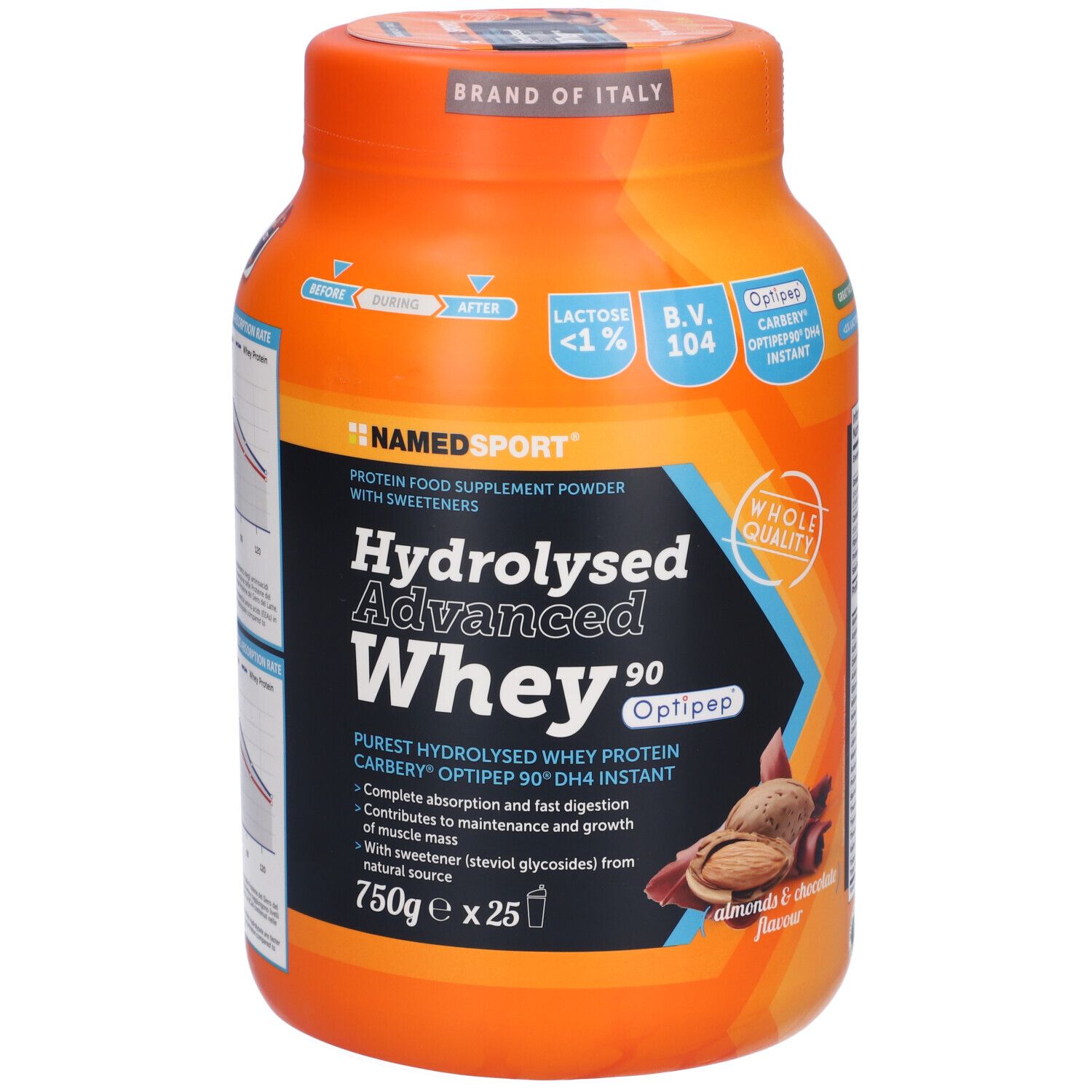 NAMEDSPORT® Hydrolysed Advanced Whey Choco Almond 750 g Polvere per so
